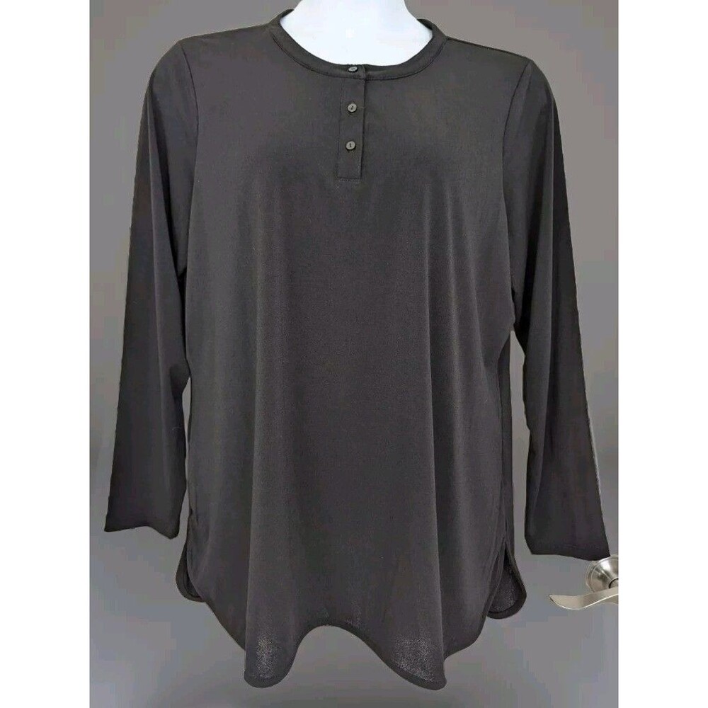 Denim & Company Essentials Long Sleeve Tunic Top Women's Size XL